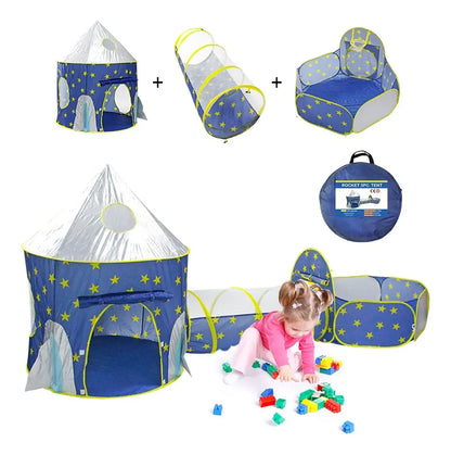 CASTILLO INFANTIL CON TUNEL Y PISCINA DE PELOTAS