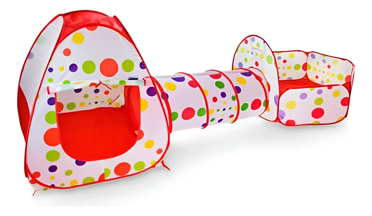 carpa tunel con piscina de pelotas