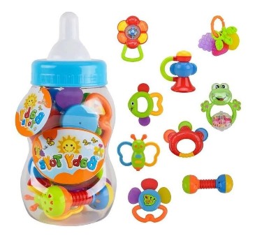 SET DE SONAJEROS Y JUGUETES DE BOTELLA