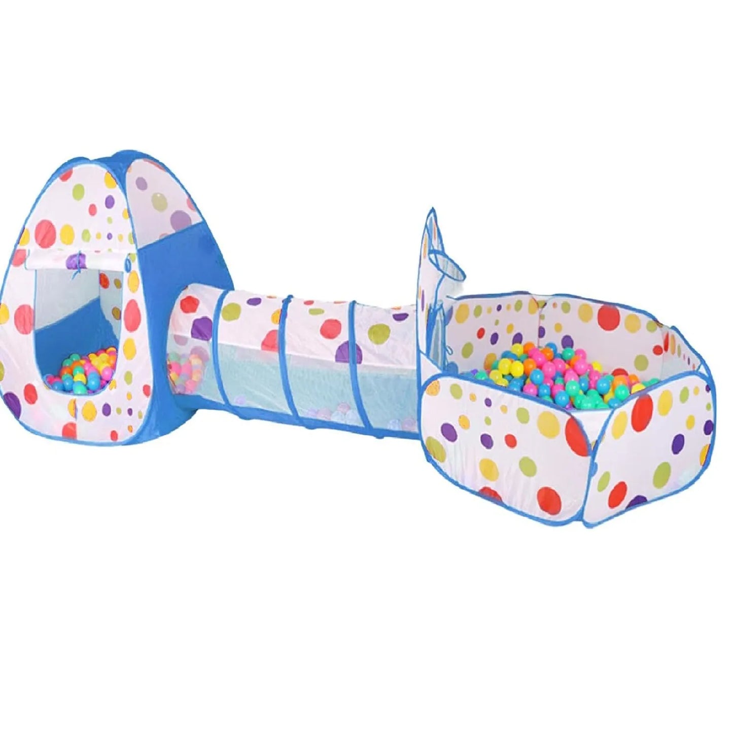 carpa tunel con piscina de pelotas